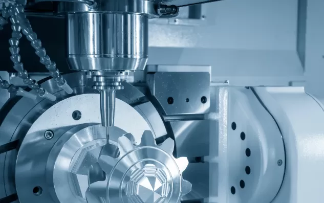 CNC machine working CNC machine working