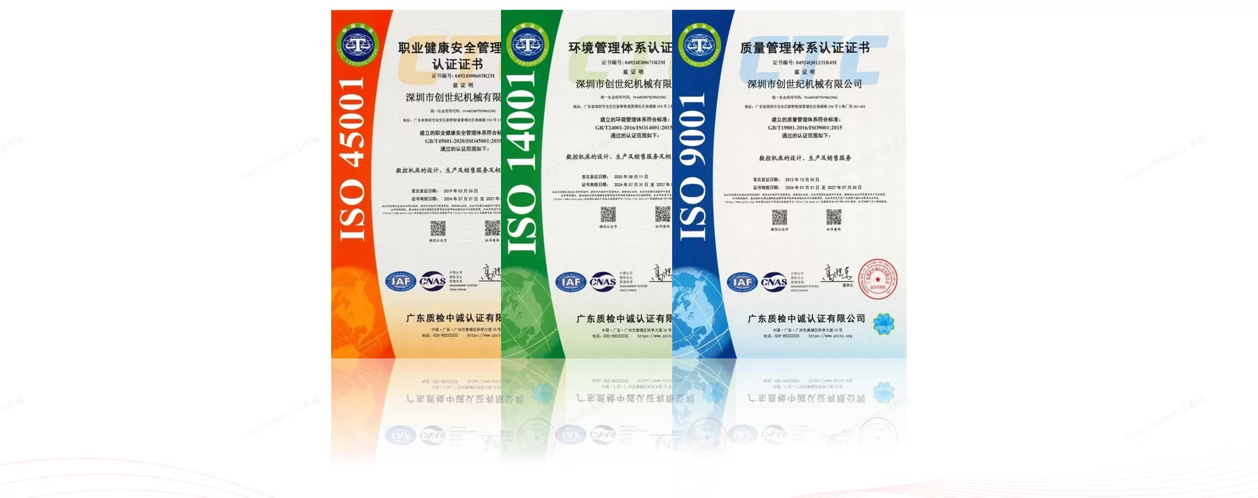 Контроль качества о Taikan CNC Machine Center